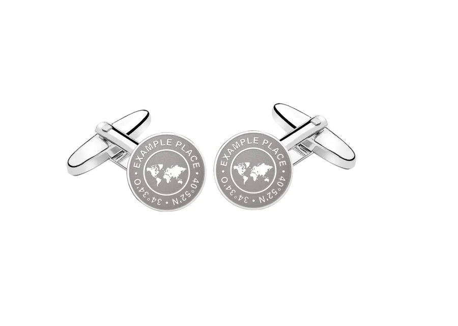 Custom Made Cufflinks White Gold 2